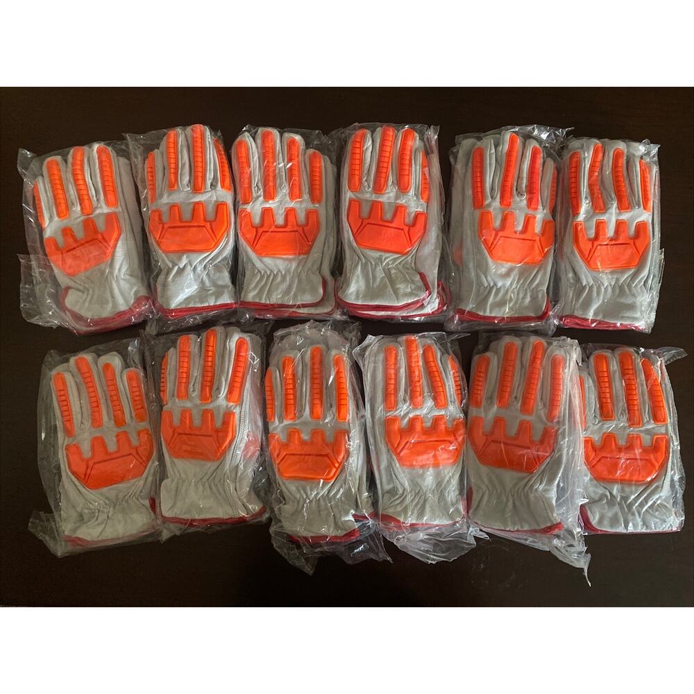 Lot Of 12 Palmer G9050 A6 Leather Drive Glove Impact Resistant Work Safety SMALL